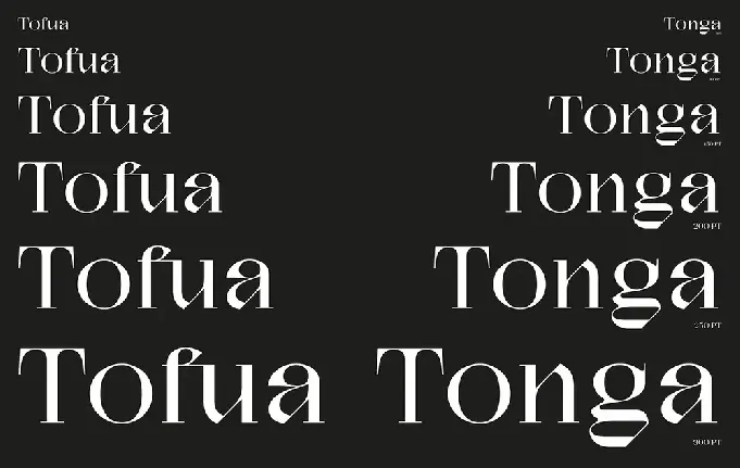 Tofua font