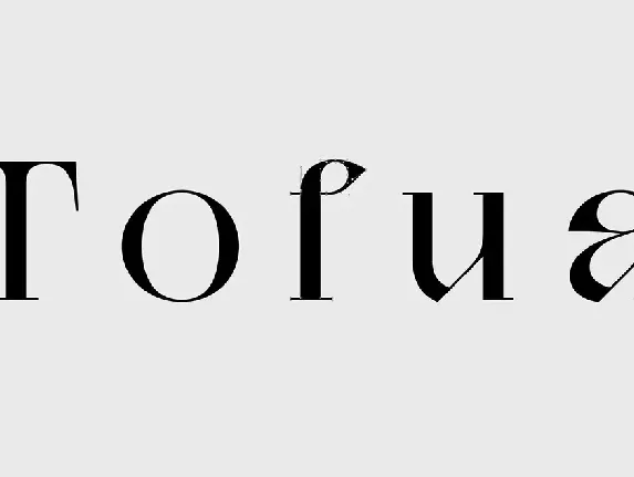 Tofua font