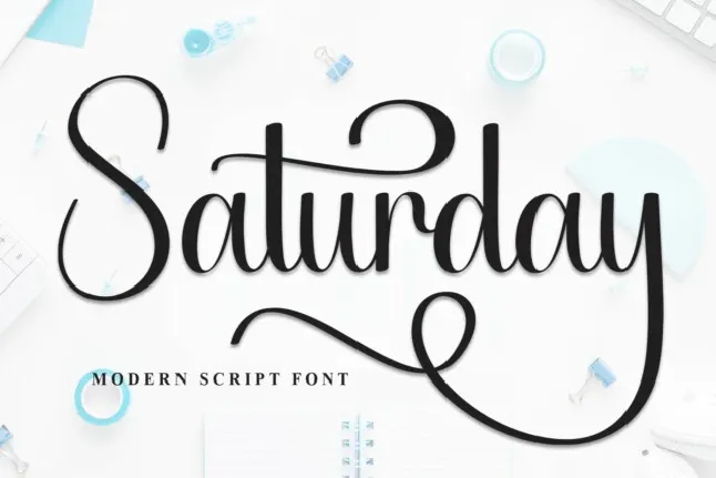 Saturday Script font