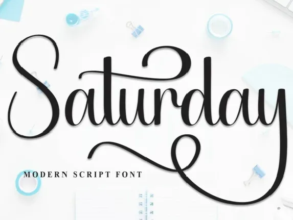 Saturday Script font