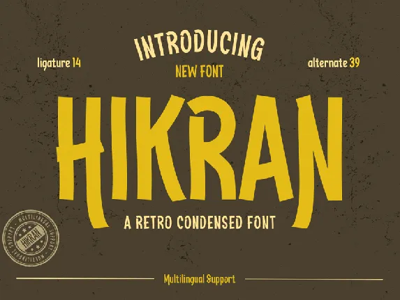 HIKRAN trial font