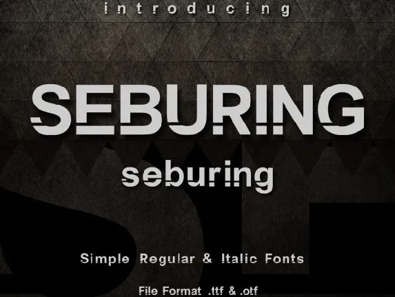 Seburing font