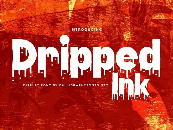 Dripped Ink font