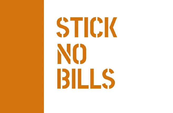 Stick No Bills font