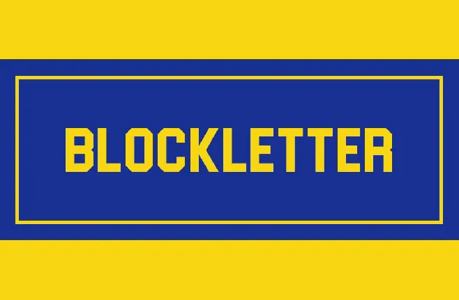 Blockletter font