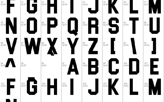 Blockletter font