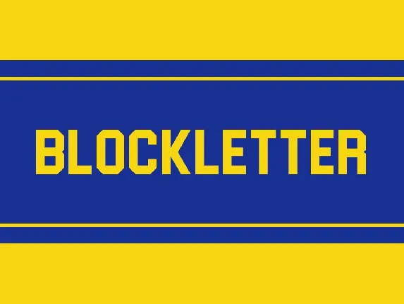 Blockletter font