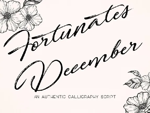 Fortunates December font