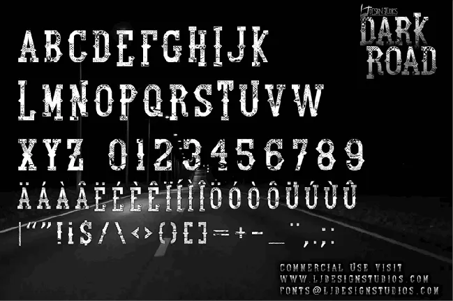 Dark Road font