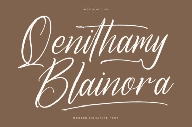 Qenithamy Blainora font