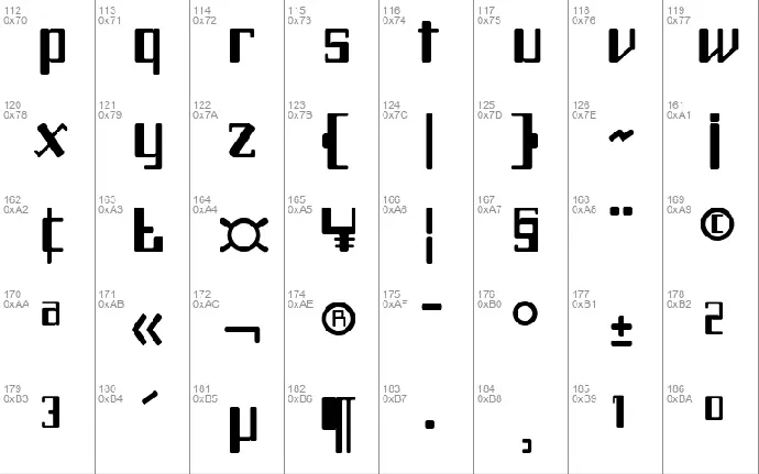 f2 Tecnocratica font