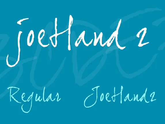 joeHand 2 font