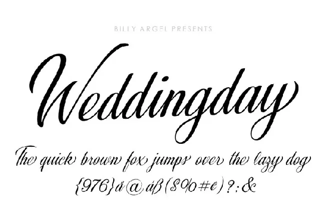 Weddingday font