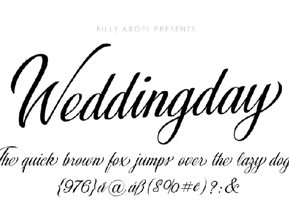 Weddingday font