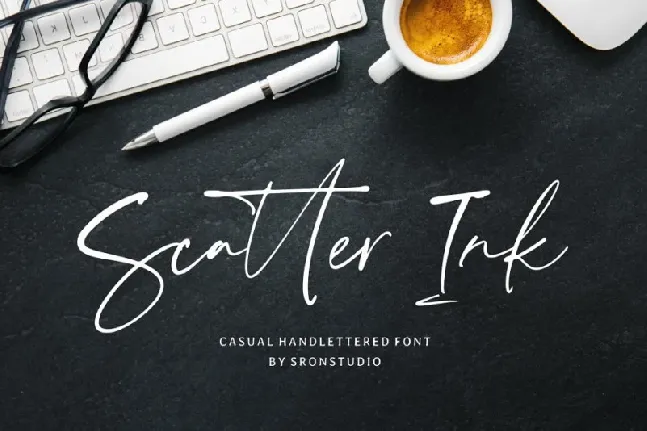 Scatter Ink Handlettered font