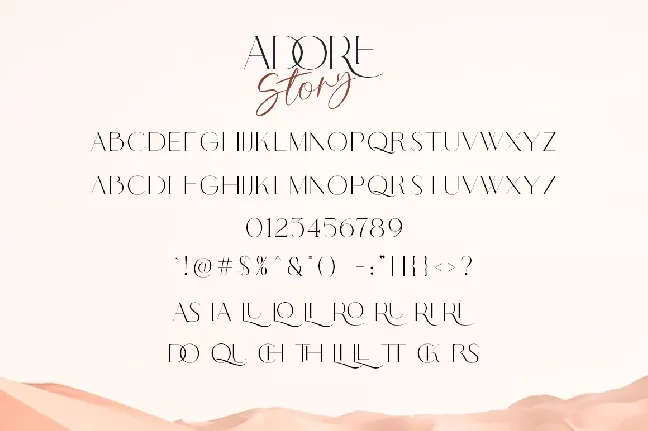 Adore Story font