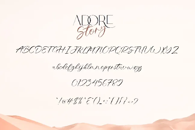 Adore Story font