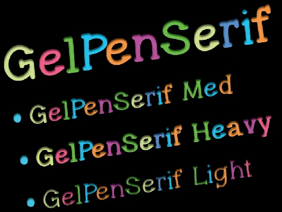 GelPenSerif font