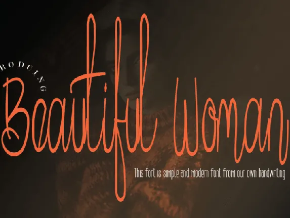 Beautiful Woman font