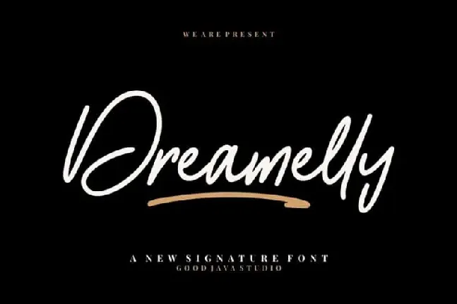 Dreamelly Signature font