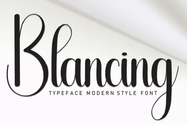 Blancing Script font