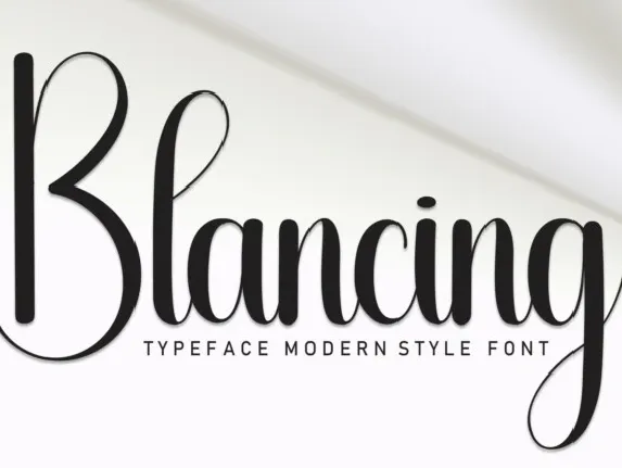 Blancing Script font