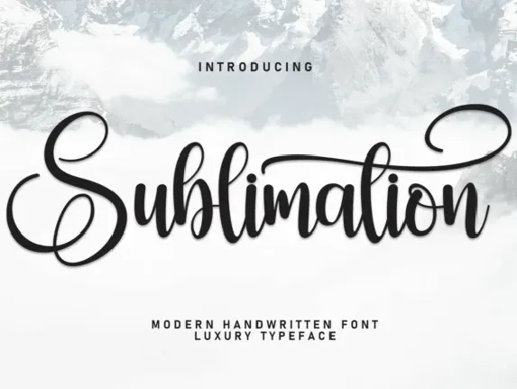 Sublimation Script Typeface font