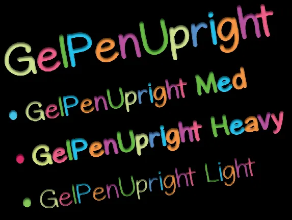 GelPenUpright font