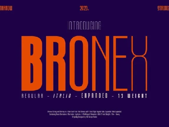 Bronex font