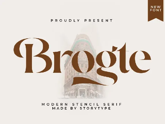 Brogte font