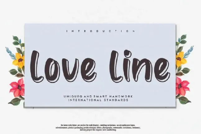 love line Display font