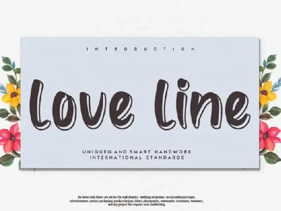 love line Display font