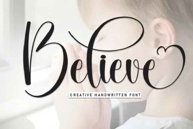 Believe Calligraphy font