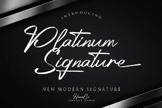 Platinum Signature font