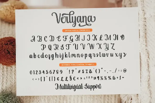 Verlyana font