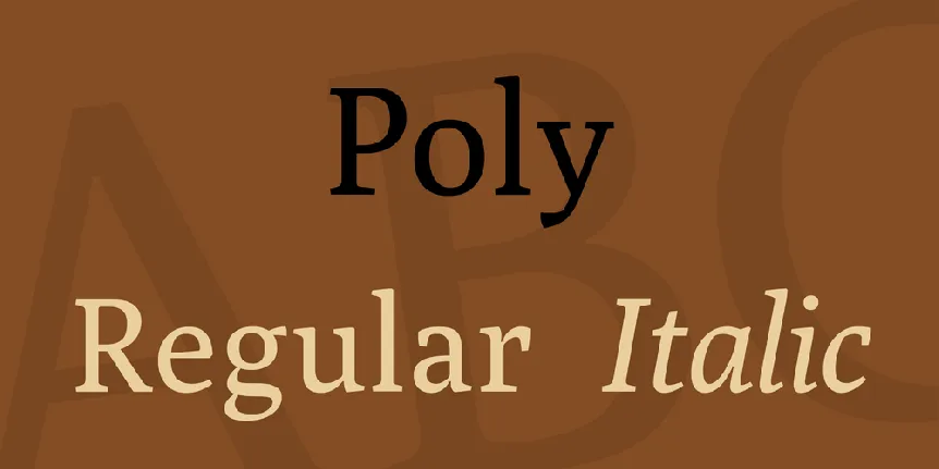 Poly font