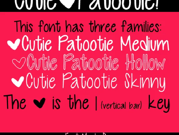 Cutie Patootie font