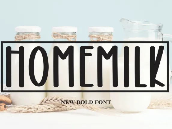 Homemilk Display font