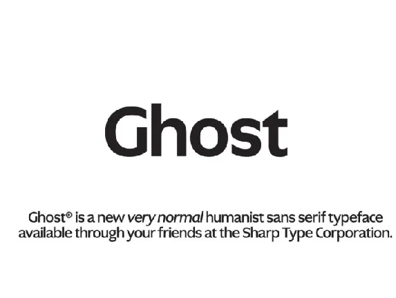 Ghost Family font