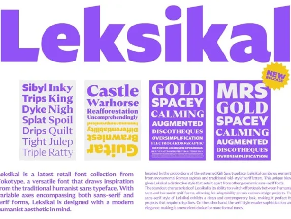 Leksikal Family font