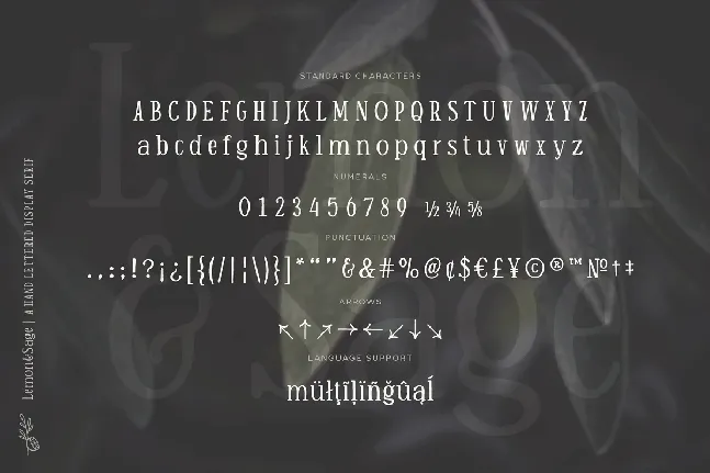 Lemon and Sage font