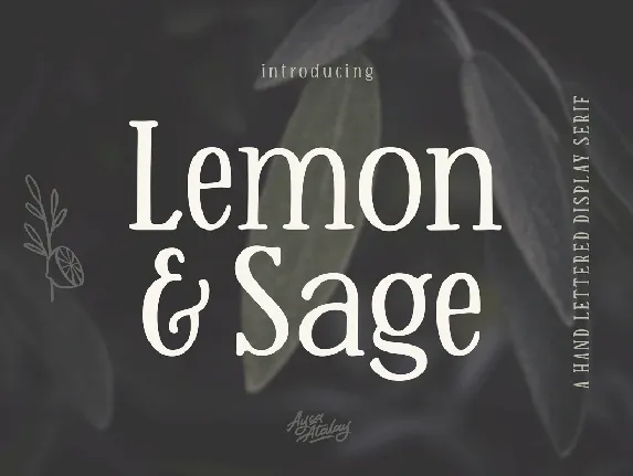 Lemon and Sage font