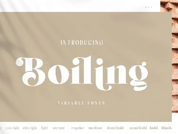 Boiling font