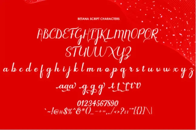 Betana Script font