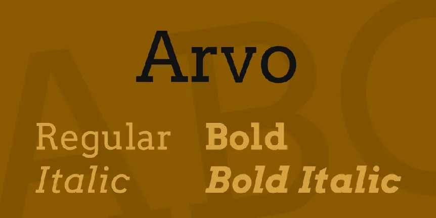 Arvo font