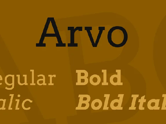 Arvo font