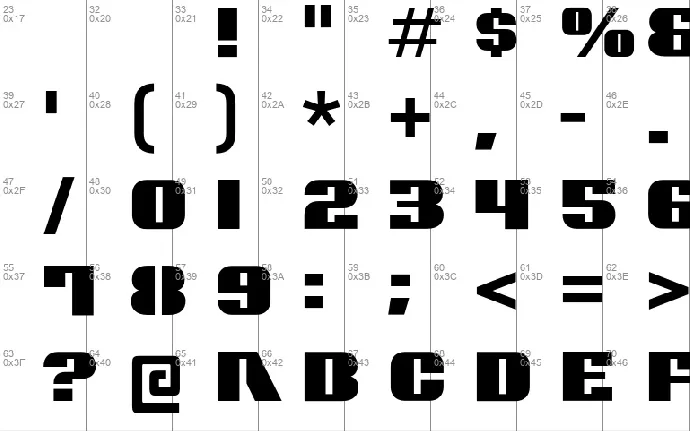 Contour Generator font