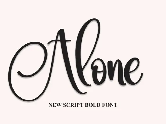 Alone Script font