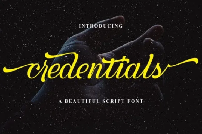 Credentials Script font