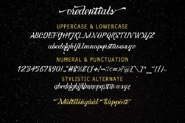 Credentials Script font